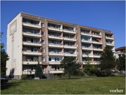 Wohnblock in Plattenbauweise