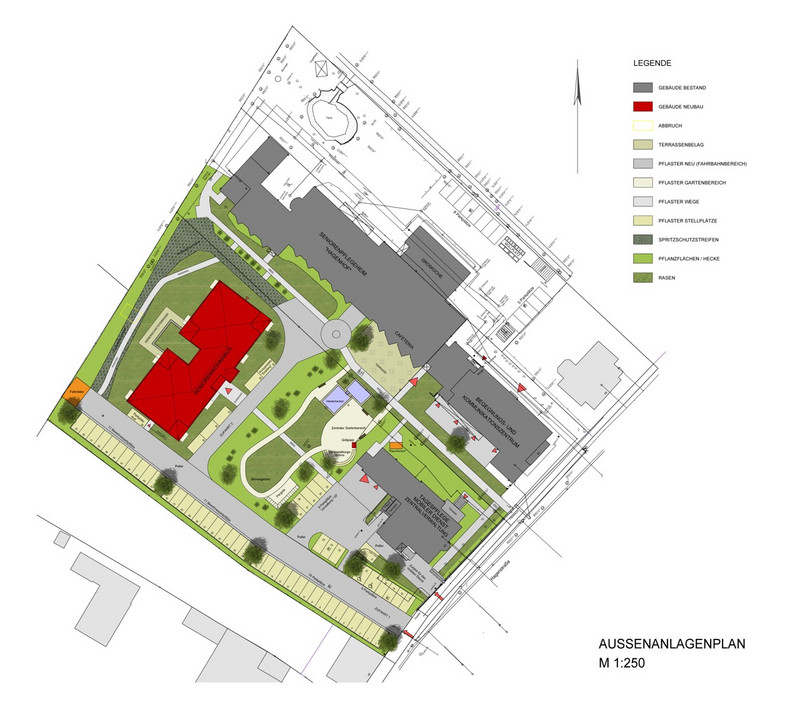 Außenanlageplan der Seniorenwohnanlage Hagenhof